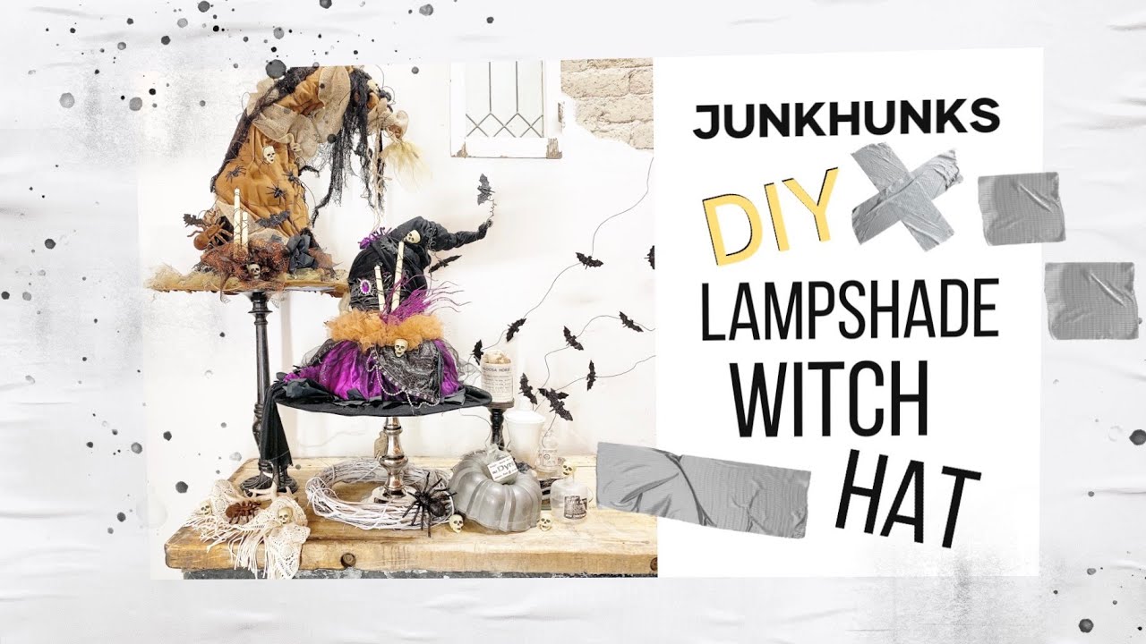 JunkHunks DIY Lampshade Witch Hat