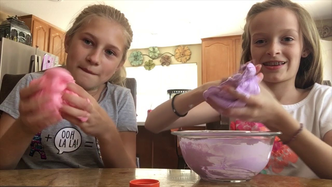 Teaching my friend how to make slime!!!!