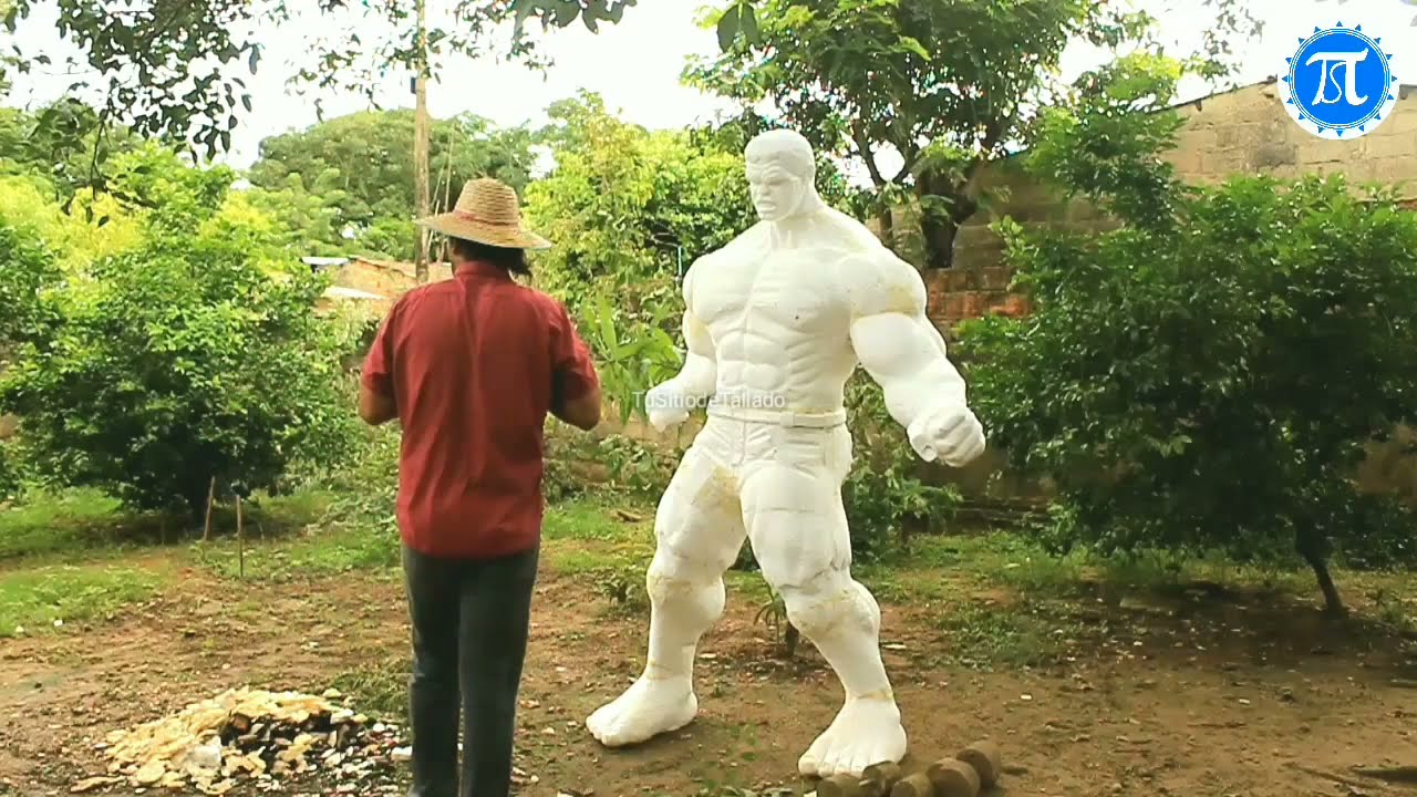 💙HULK TALLADO EN ICOPOR UNICEL TELGOPOR POREX ANIMÉ POLIESTIRENO