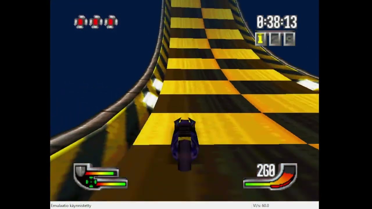 N64, NTSC, Emulated, Extreme-G, Time Trials, Space Station 1, 2:21.98, 43.95