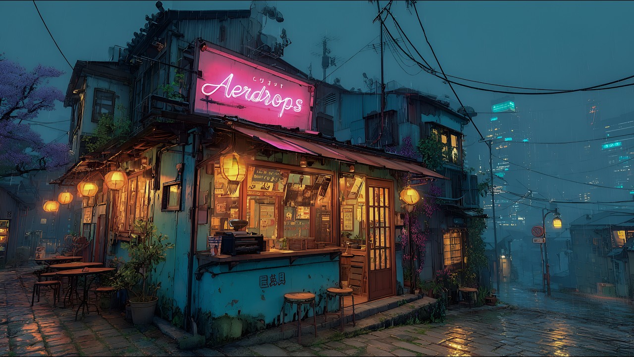 Midnight Rain Streets 🌧️ 90s Lofi Chillhop for Deep Focus, Sleep & Peaceful Nights | 12 Hours