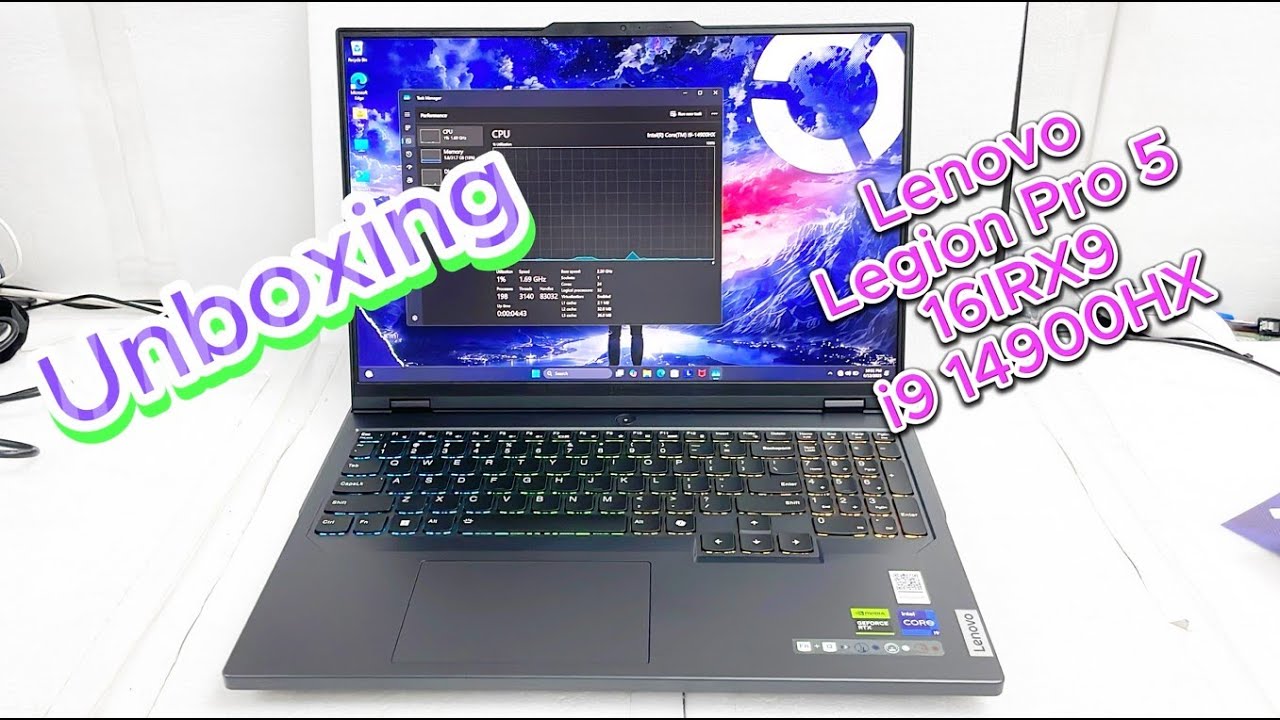 Lenovo Legion Pro 5 16IRX9 i9 14900HX Unboxing | Setup Windows 11 Without Microsoft Account