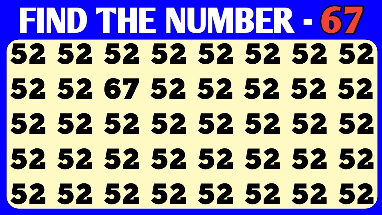 EYES TEST - CAN YOU FIND THE MISTAKE ||TRICKY MINDS BRAINY PUZZLES || SPOT THE ODD NUMBERS || Ep. 41
