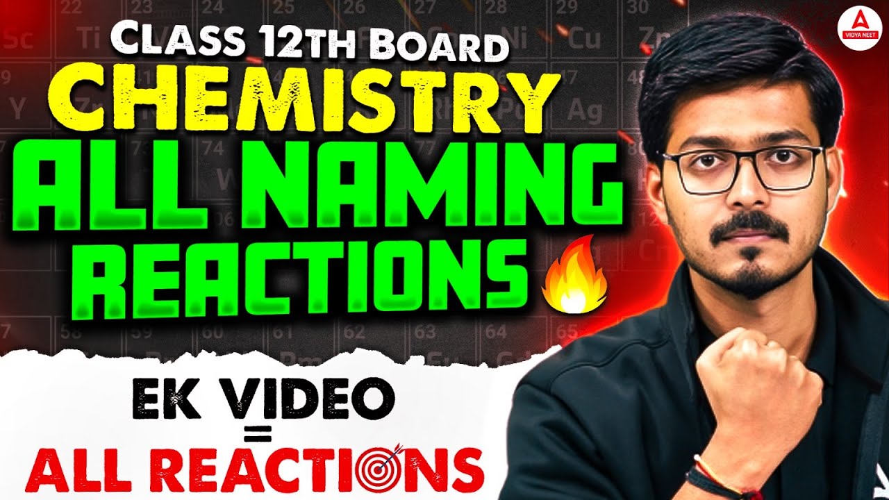 Class 12 Chemistry All Naming Reactions Explained | Board Exam Chemistry & NEET 2025 Preparation