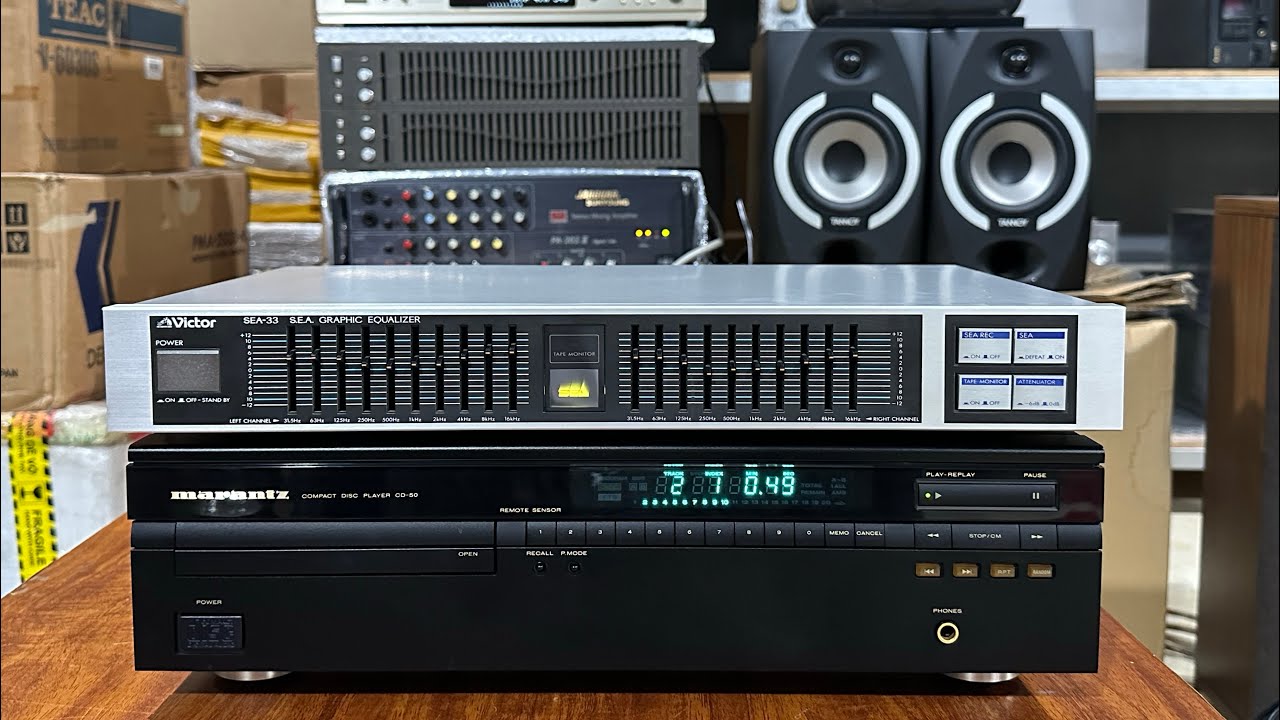 EQ VICTOR SEA - 33 VÀ ĐẦU ĐĨA MARANTZ CD 50