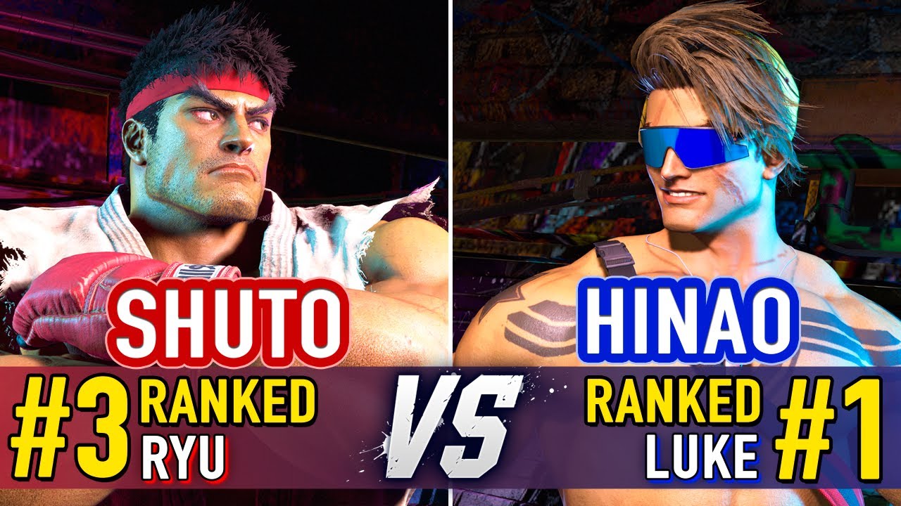SF6 🤜 Shuto (#3 Ranked Ryu) vs Hinao (#1 Ranked Luke) 🤛 SF6 High Level Gameplay