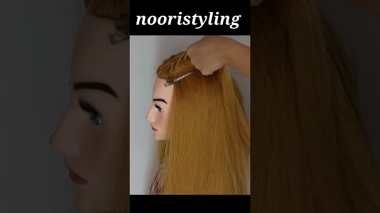 Braided Stylish Open Hairstyle For Girls #hairstyle #shortvideo #shorts #youtubeshorts #Nooristyling