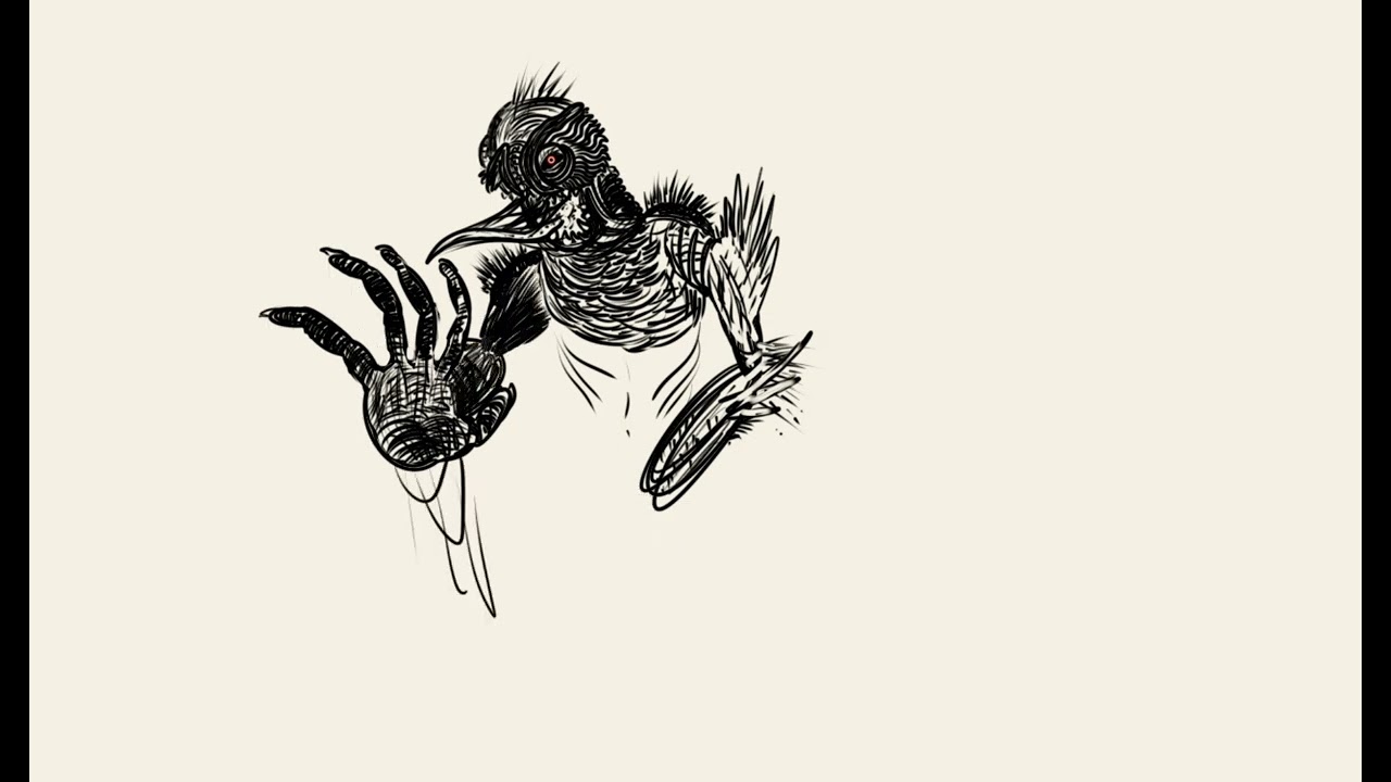 Drawing a Monster digital for the first time