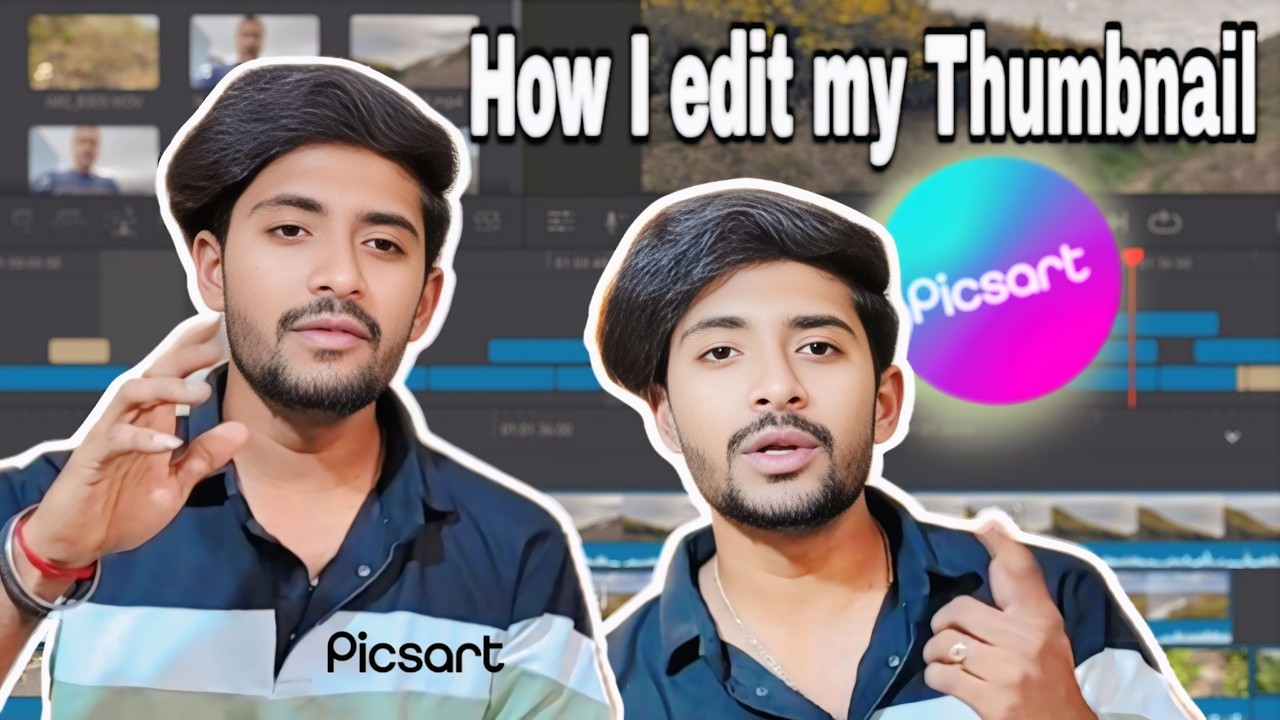 How to Make Professional YouTube Thumbnails in PicsArt || in mobile #manasmicky #picsart