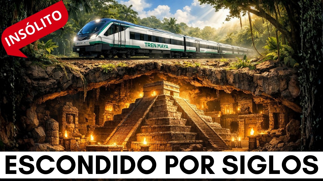 Lo Que Descubrieron Bajo el Tren Maya Sorprendió al Mundo.  Hallazgos Ocultos en la Selva.