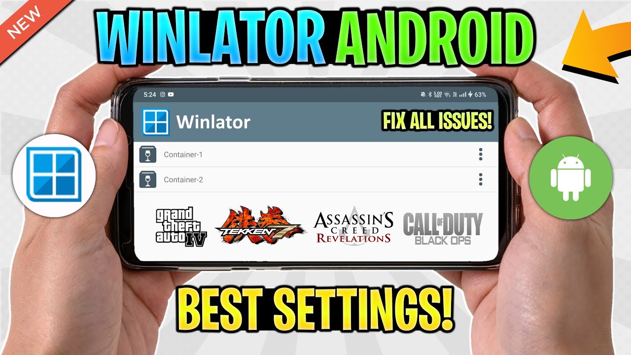 НОВЫЕ лучшие настройки Winlator для Android | Решаем проблемы с задержками и другими проблемами! ...