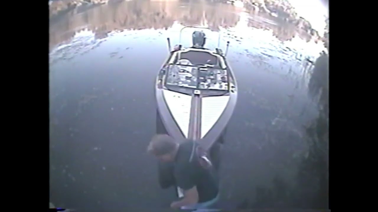 Loading Hydrodyne Boat with Truck Camper June 14, 2024, Wilmot, Wisconsin, Fox River
