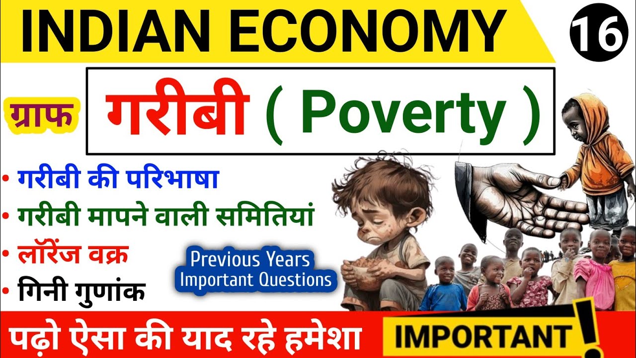 Poverty and Unemployment | Indian Economics | RRB NTPC, SSC CGL, CHSL, CPO, GD, UPSC, BPSC, PCS,BANK