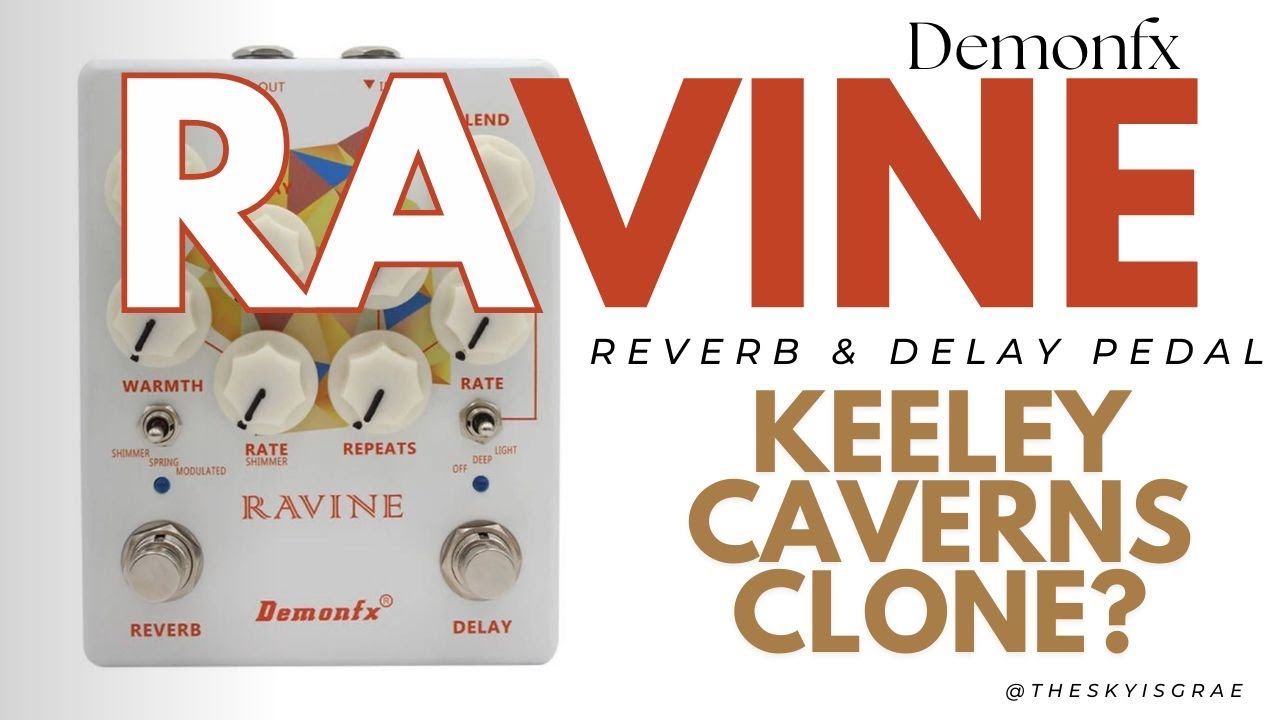 Demonfx 'RAVINE' delay & reverb dual guitar FX pedal // No Talking // (Keeley Caverns Budget Clone?)