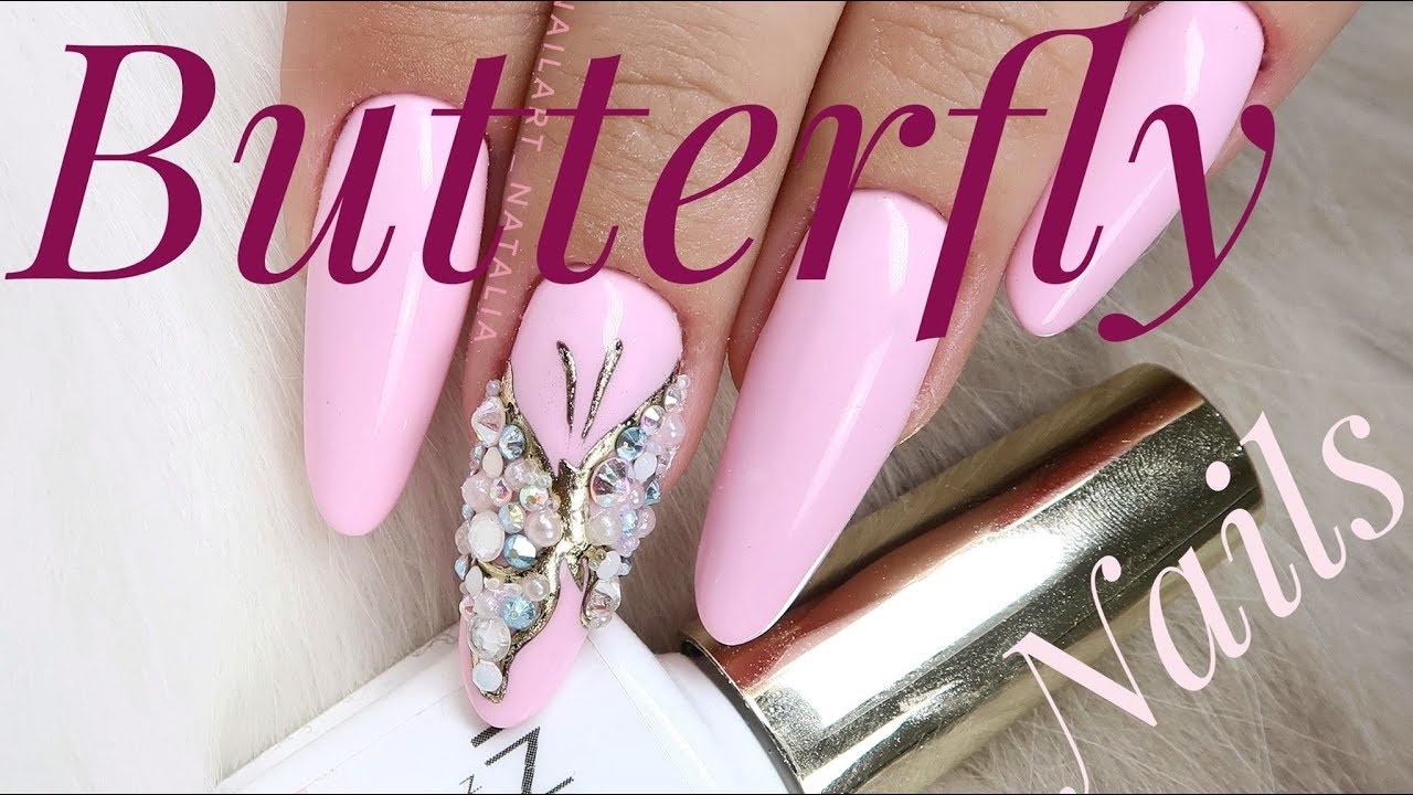 💅💅 Butterfly Nails 💅💅 :: Kryształowy Motyl :: Nailart by Natalia