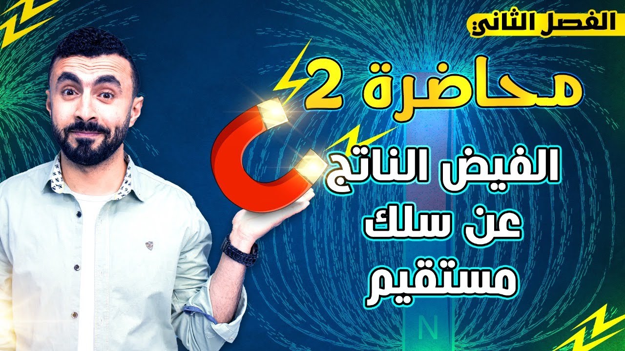 كثافة الفيض الناتج عن سلك مستقيم ونقطة التعادل | الفصل الثانى |  فيزياء 3 ثانوى 2024