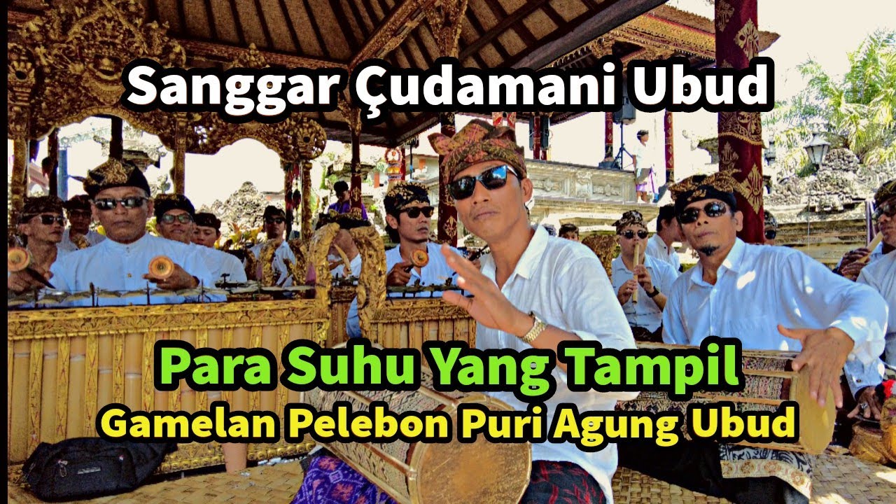 Sekaa Gong Gamelan Sanggar Cudamani Di Pelebon Puri Agung Ubud Bali