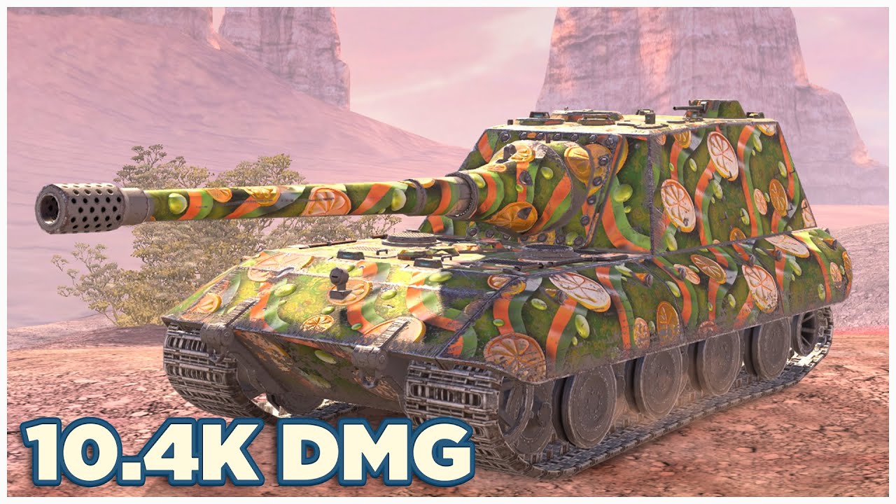 Jagdpanzer E 100 • 10.4К УРОНА • 4 ФРАГА • WoT Blitz