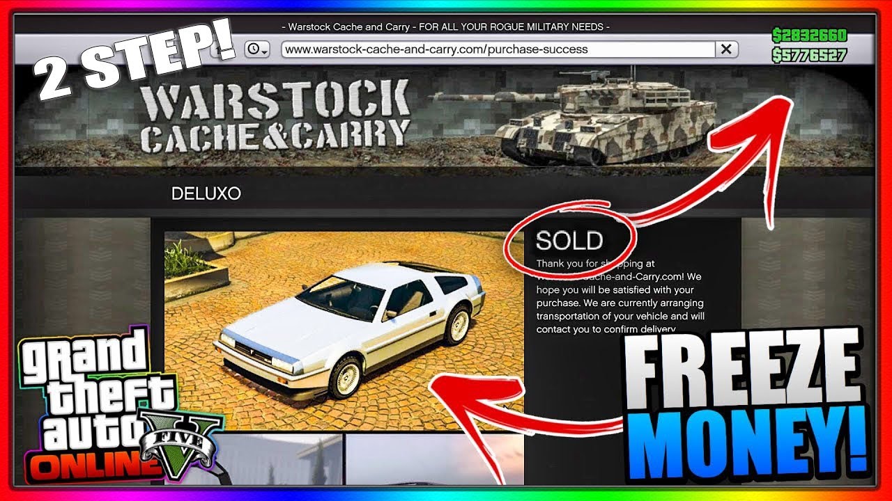 How To Do the Frozen Money Glitch With *ANY CAR* No Deluxo Needed (2 Step only)
