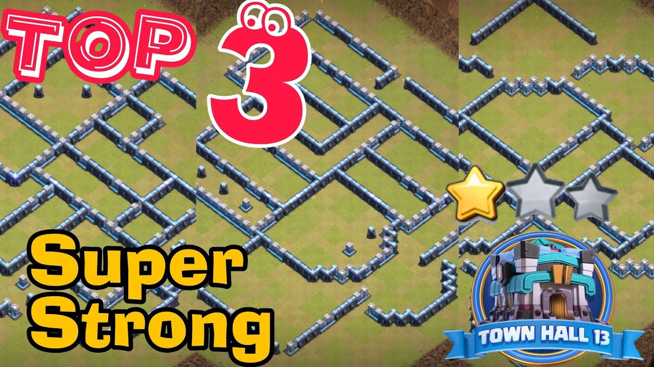 Top 3 Super Strong Th13 War Bases!! Th13 Best Cwl War Bases. Anti 2 Star, Anti 3 Star Bases. #coc