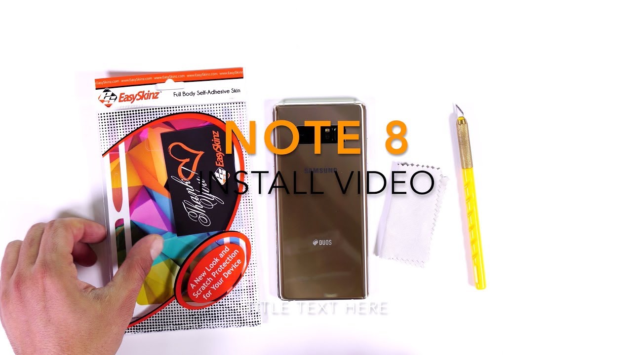 EasySkinz Samsung Galaxy NOTE 8 - INSTALL VIDEO