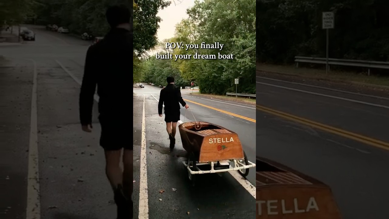 POV: YOU BUILT YOUR DREAM BOAT #boat #diyboat #woodboat #woodworking #boatbuilding #diy #boatbuild