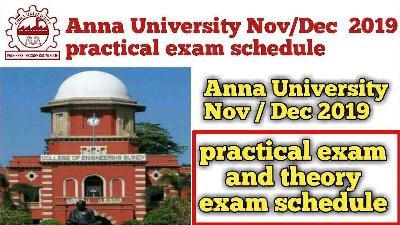 Anna university practical examination timetable