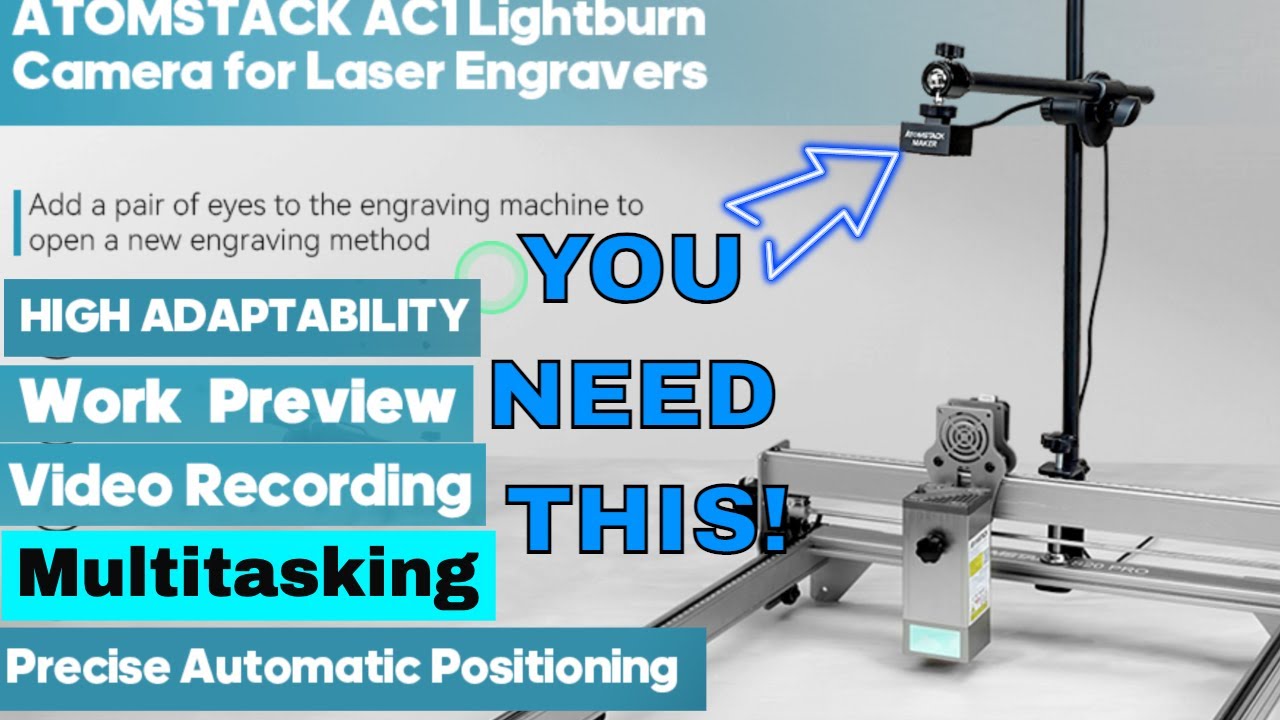 LASER ENGRAVER attachment that makes engraving fast and easy! The AC1 camera by Atomstack
