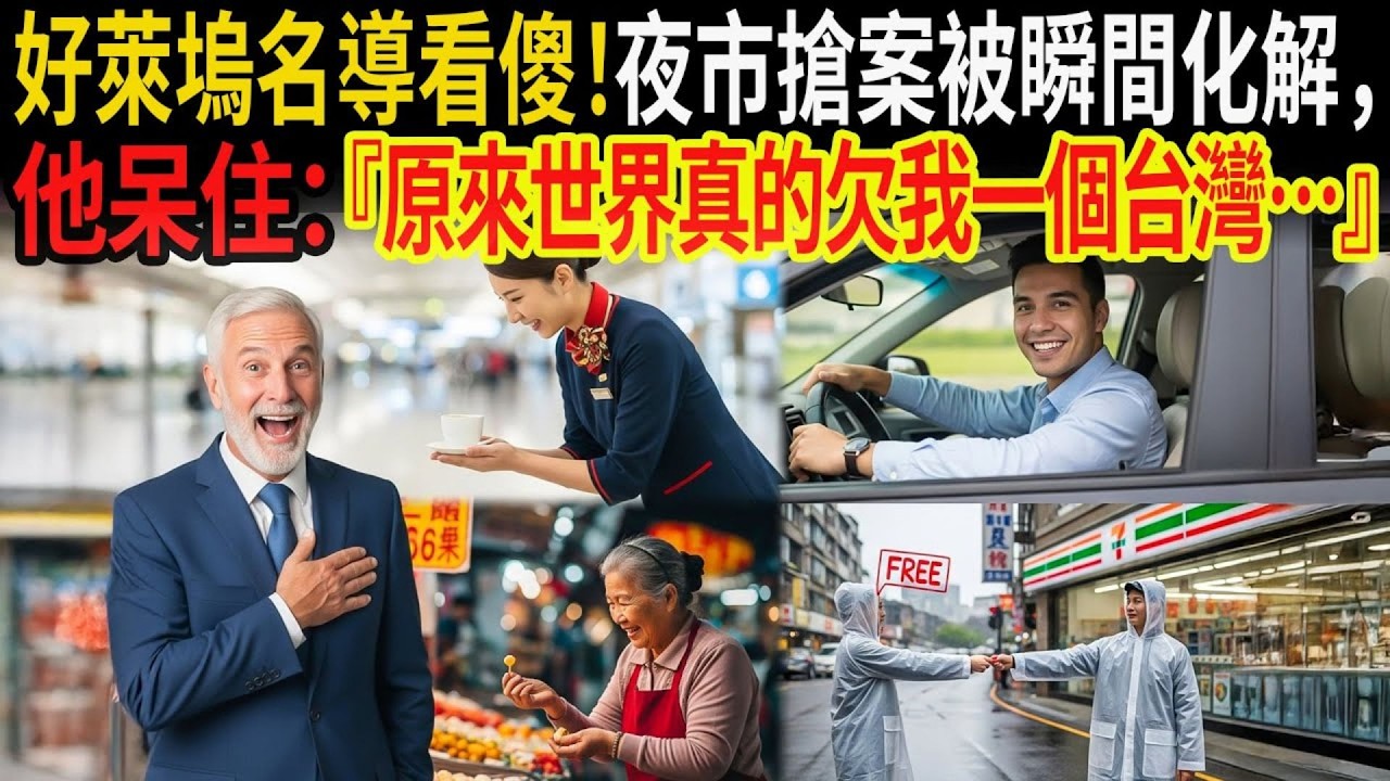好萊塢名導看傻！夜市搶案被瞬間化解，他呆住：『原來世界真的欠我一個台灣…』#感人故事 #老年故事 #口述故事 #人生故事