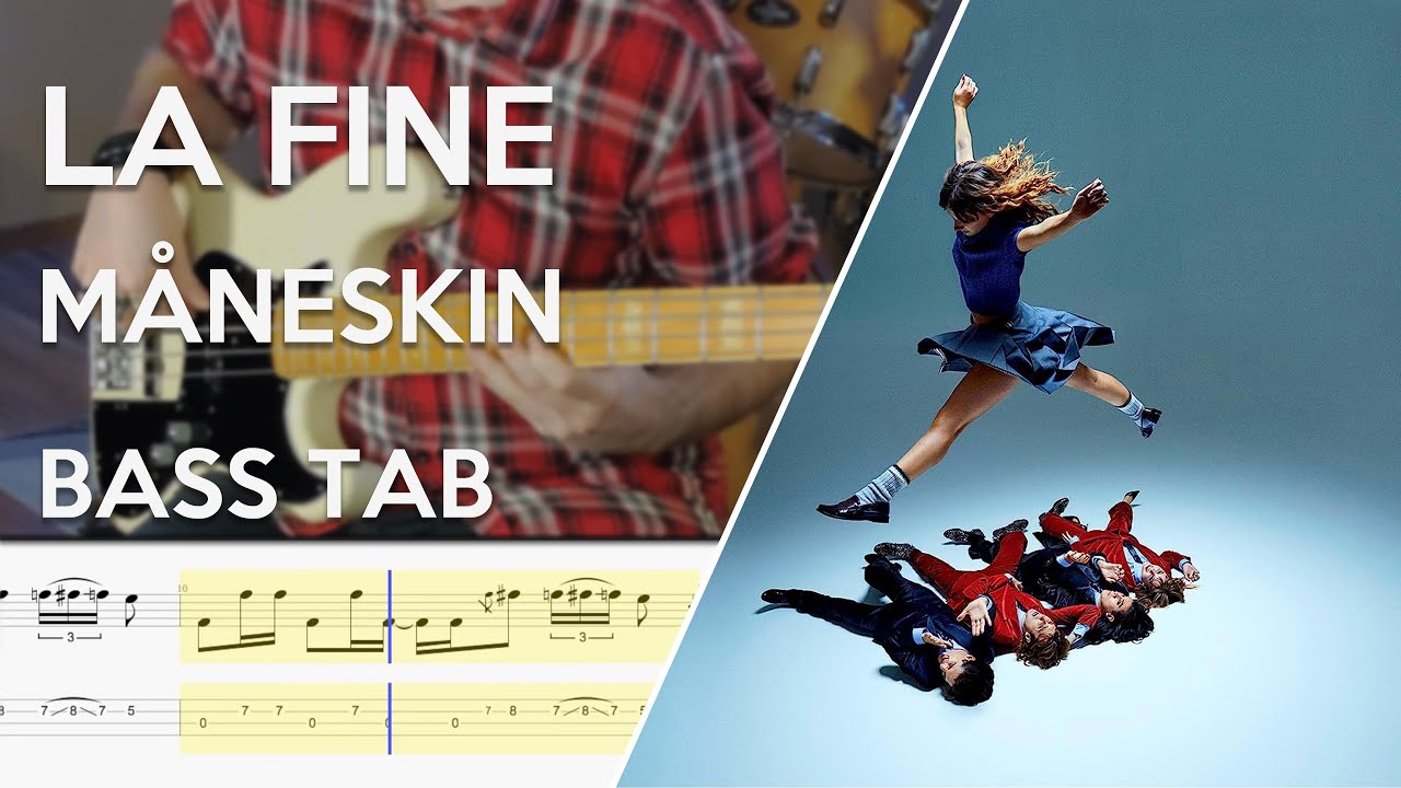 Måneskin - LA FINE // Bass Cover // Play Along Tabs and Notation