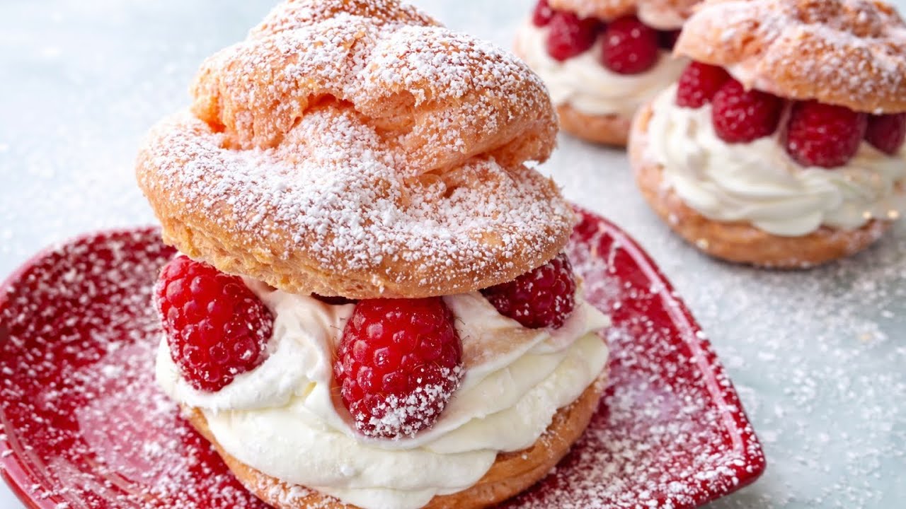 Puffy Cream Puffs With Sweet Cream Filling | Valentines Galentines Dessert Made quickly 