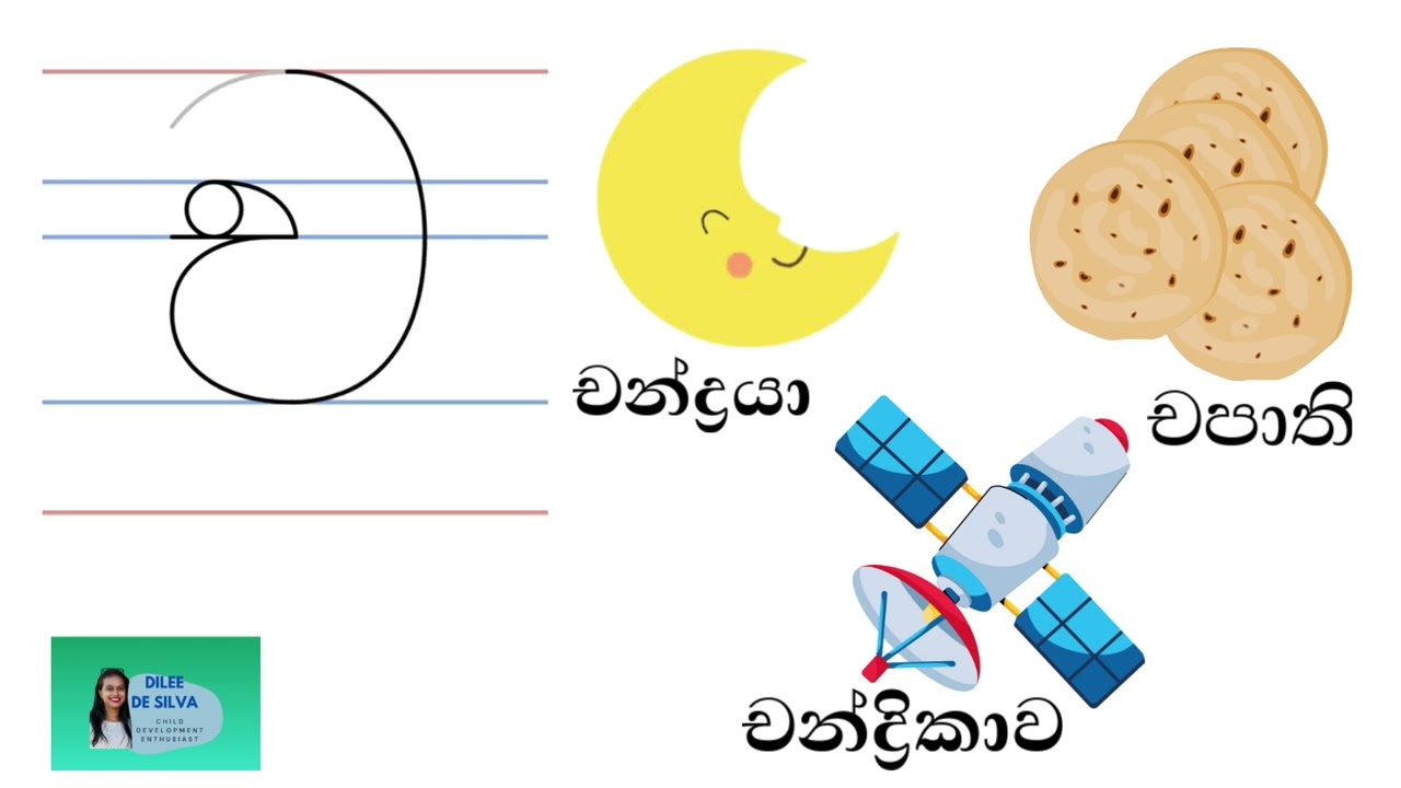 How to write ච - words & pictures - ච අකුරෙන් පටන් ගන්නා වචන සහ පින්තූර