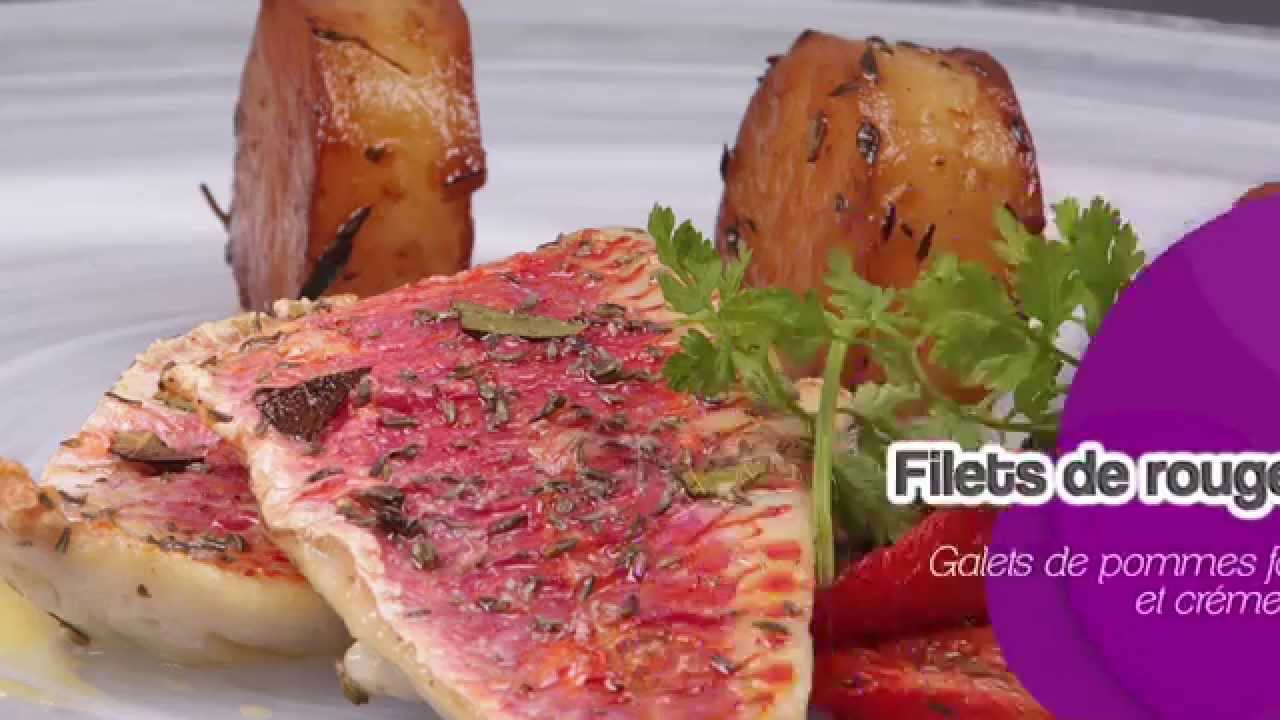 Filets de rouget rôtis et crémeux d'aïoli