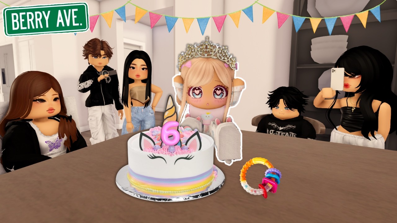 MI BEBÉ BELLA CRECE ES HERMOSA *FESTEJAMOS SUS 6 MESES* BERRY AVENUE ROBLOX #roblox