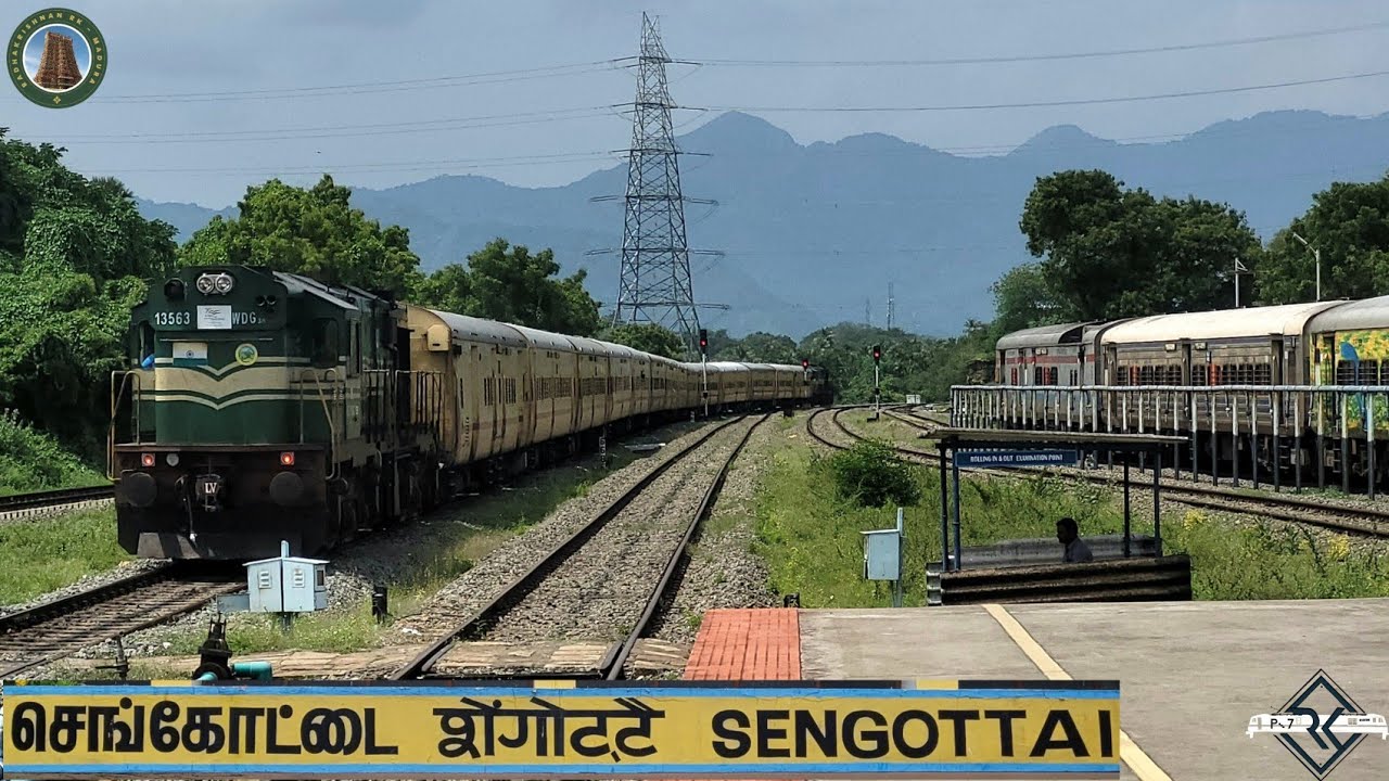 SENGOTTAI - KOLLAM EXPRESS IN PUSH-PULL MODE | SENGOTTAI RAILWAY STATION | செங்கோட்டை ரயில் நிலையம்