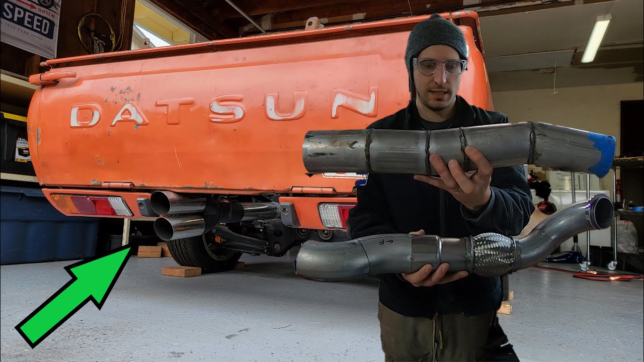 Datsun 620 - SR20DET [ Building a full custom exhaust and tip ]