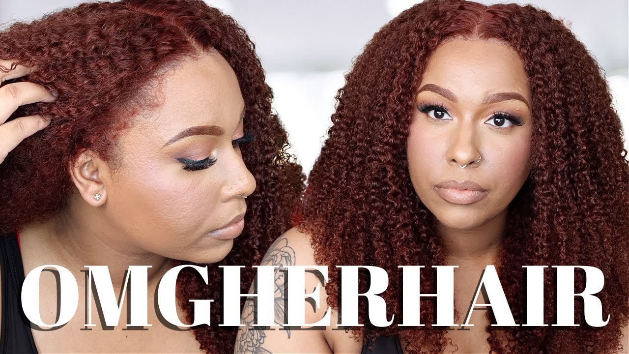 AUBURN CURLY EDGES 13X6 GLUELESS HD LACE WIG! | FT. OMGHERHAIR