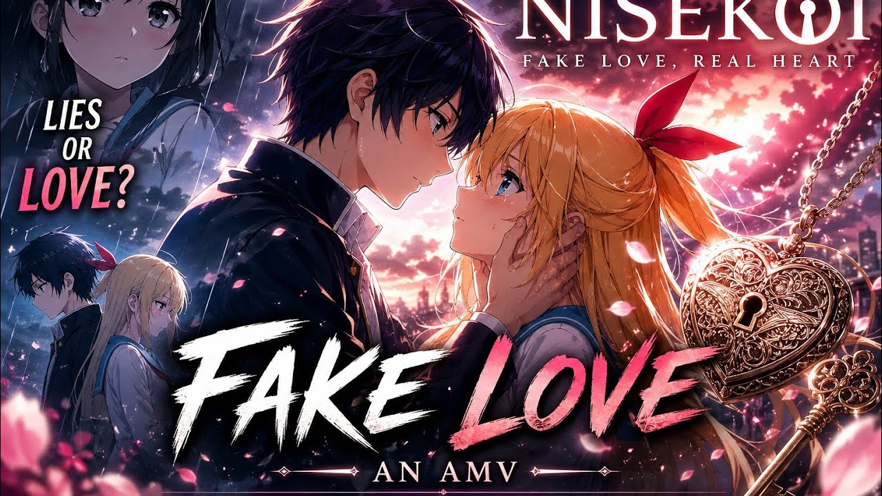 🎭 Fake Love – Nisekoi AMV | Original Song About Lies, Promises, and Real Feelings 💔