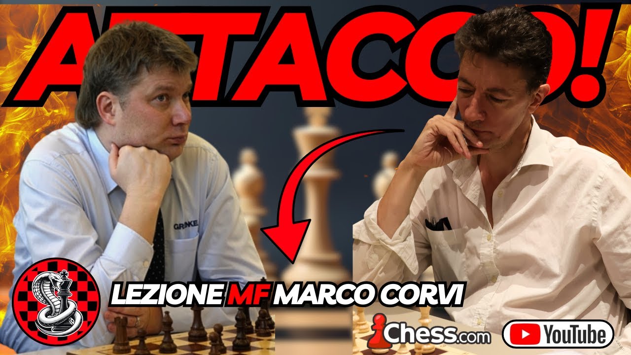AFFIANCAMENTO TATTICO | Attacco Devastante di Shirov | Lezione di Scacchi con MF Corvi