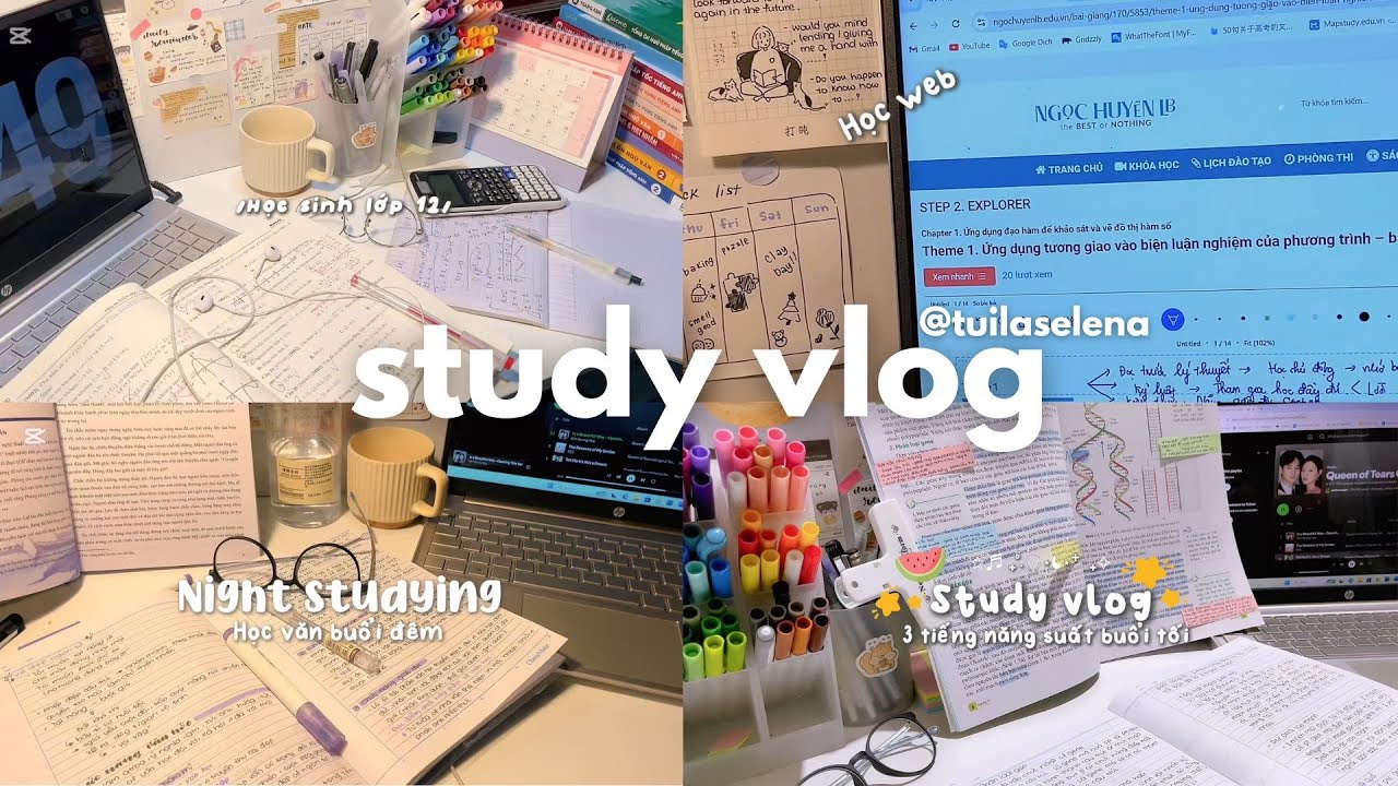 TỔNG HỢP | Study vlog 𓇼 ⋆｡˚ 𓆝⋆｡˚ 𓇼 (Học bài,code tin,unboxing kính bút ,học toán )…