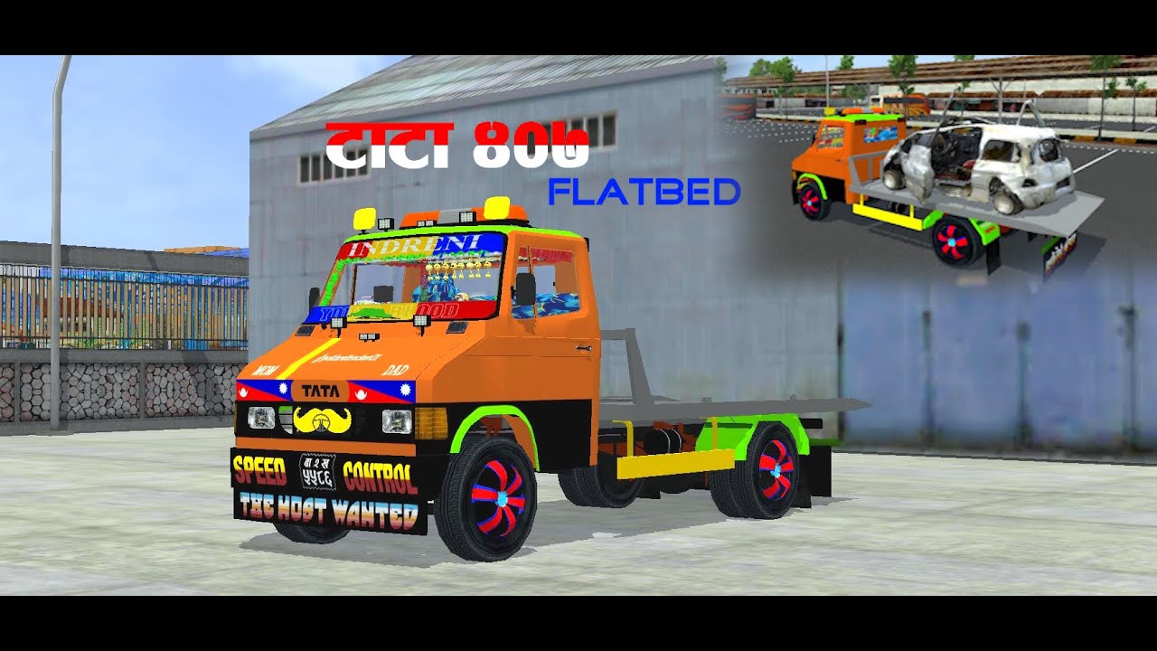 Tata 407 Rescue Truck Flatbed Mod BUSSID