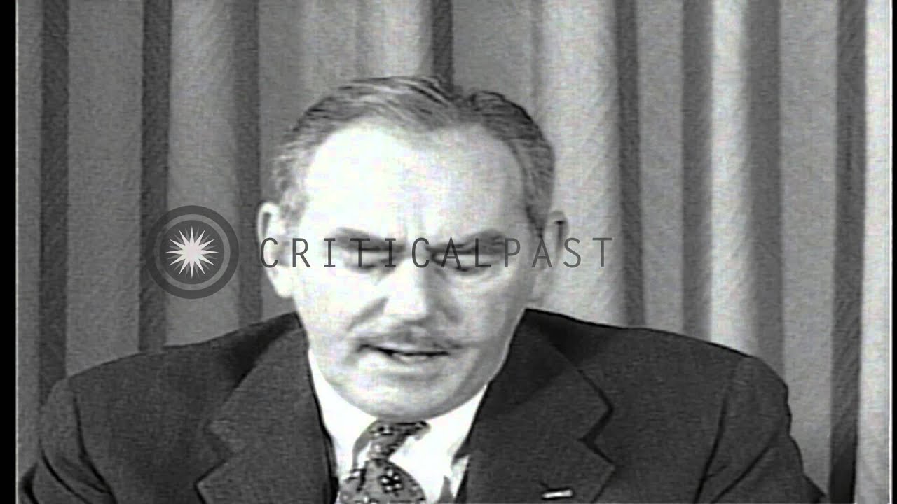 Dean Acheson, Secretary of State delivers a speech during Korea war Washington DC...HD Stock Footage