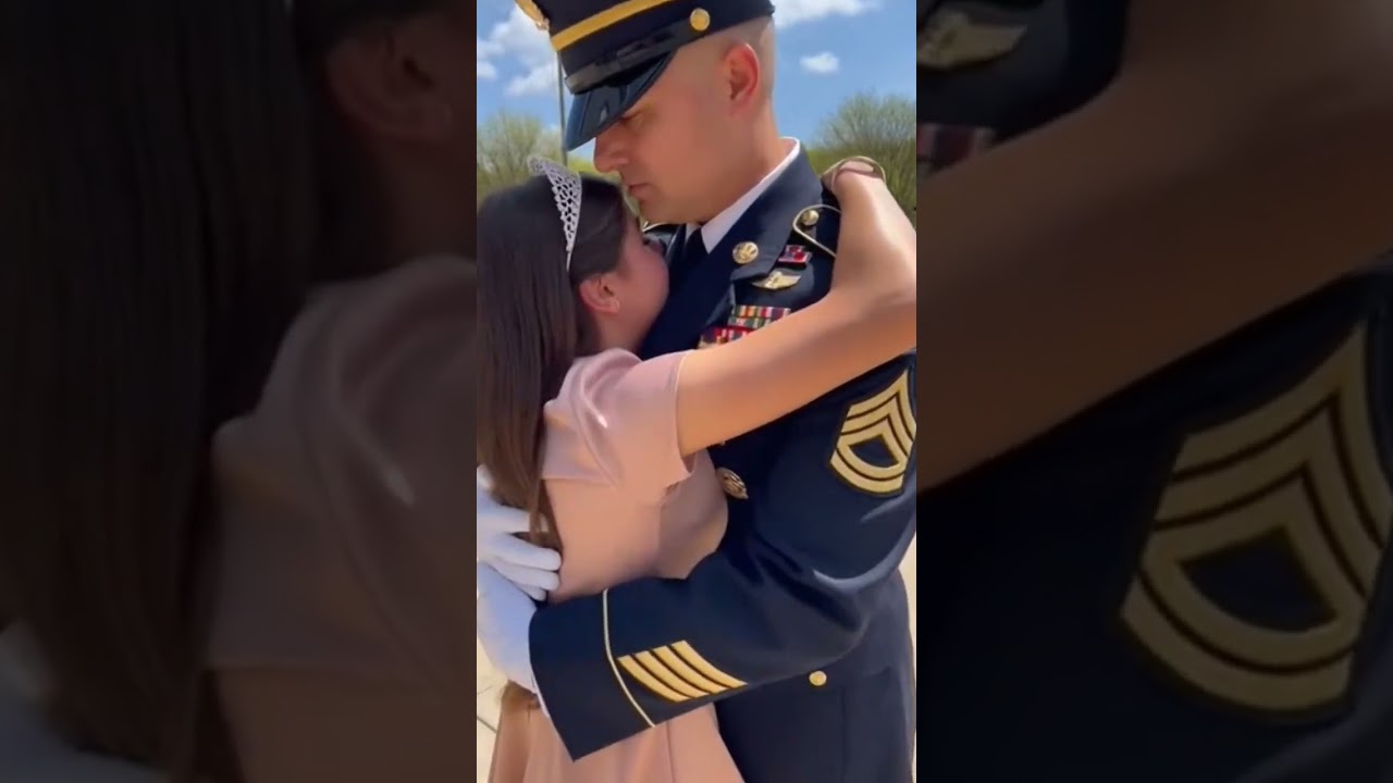 But one hug from familycan break the strongest wall.🫡#MilitaryRespect 🇺🇸 #FamilyLove ❤️ #ViralMoment