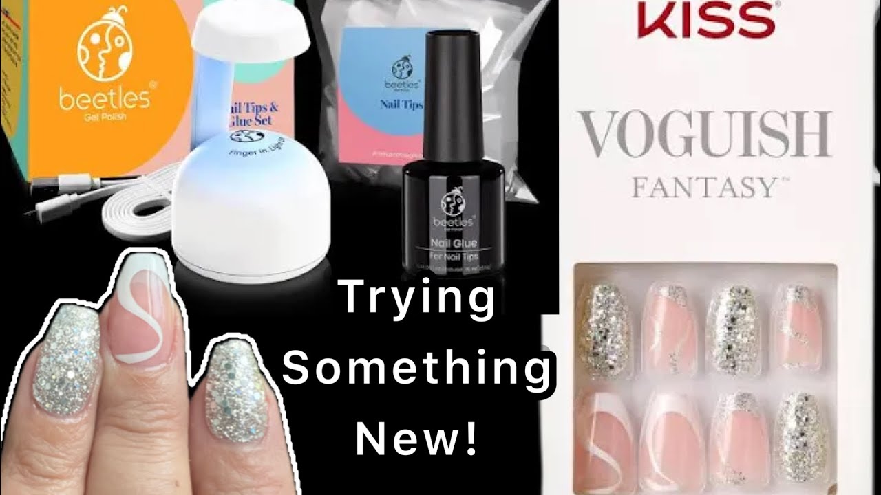 Beetles Nail Tip & Glue Set X Kiss Voguish Fantasy Press On Nails
