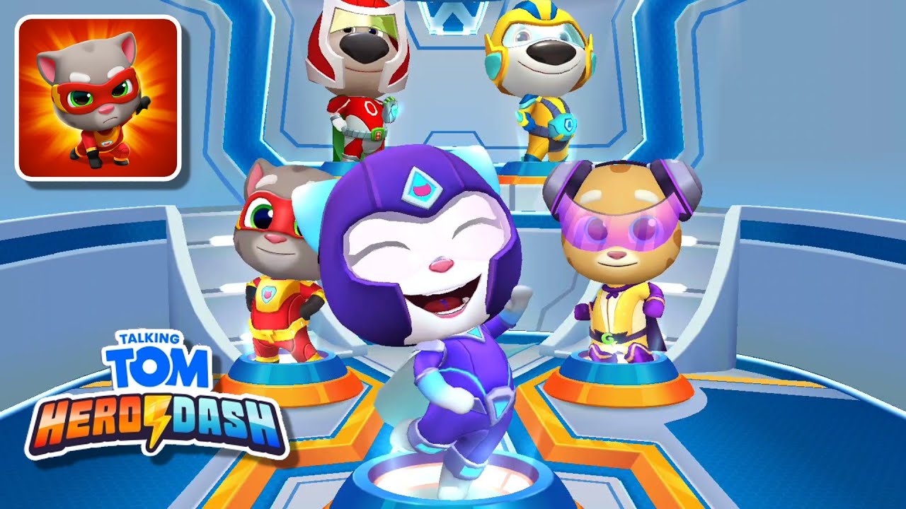 Talking Tom Hero Dash Arctic Angela in Score Madness - Raccoons Chase and Dragonland Events