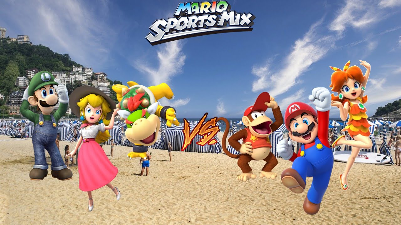Mario Sports Mix - Dodgeball (3 players, Expert CPU) Exhibition Match Ep. 901
