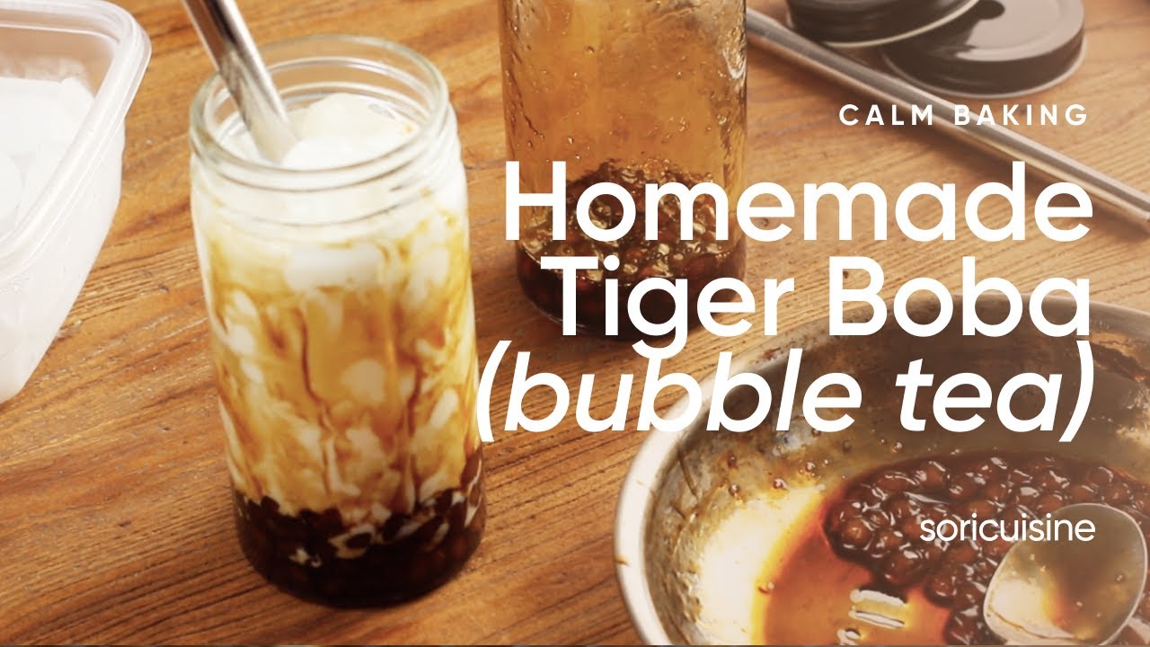 How to make tiger boba from scratch - ASMR