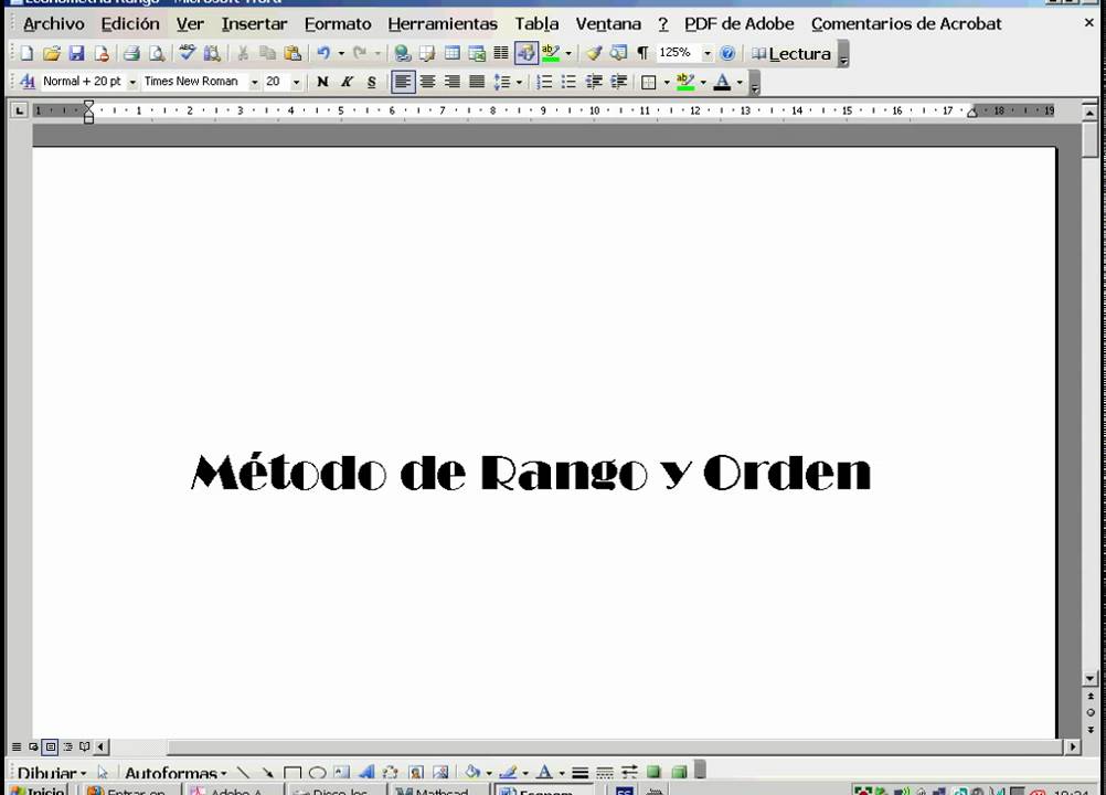 IDENTIFICACIÓN ECUACIONES: RANGO Y ORDEN