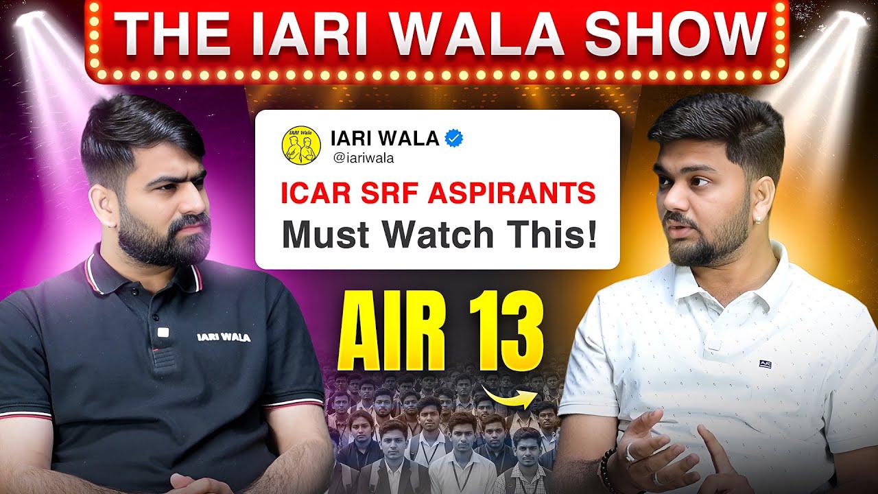 ICAR SRF 2025 Topper’s Podcast | Last 5 Months Strategy 