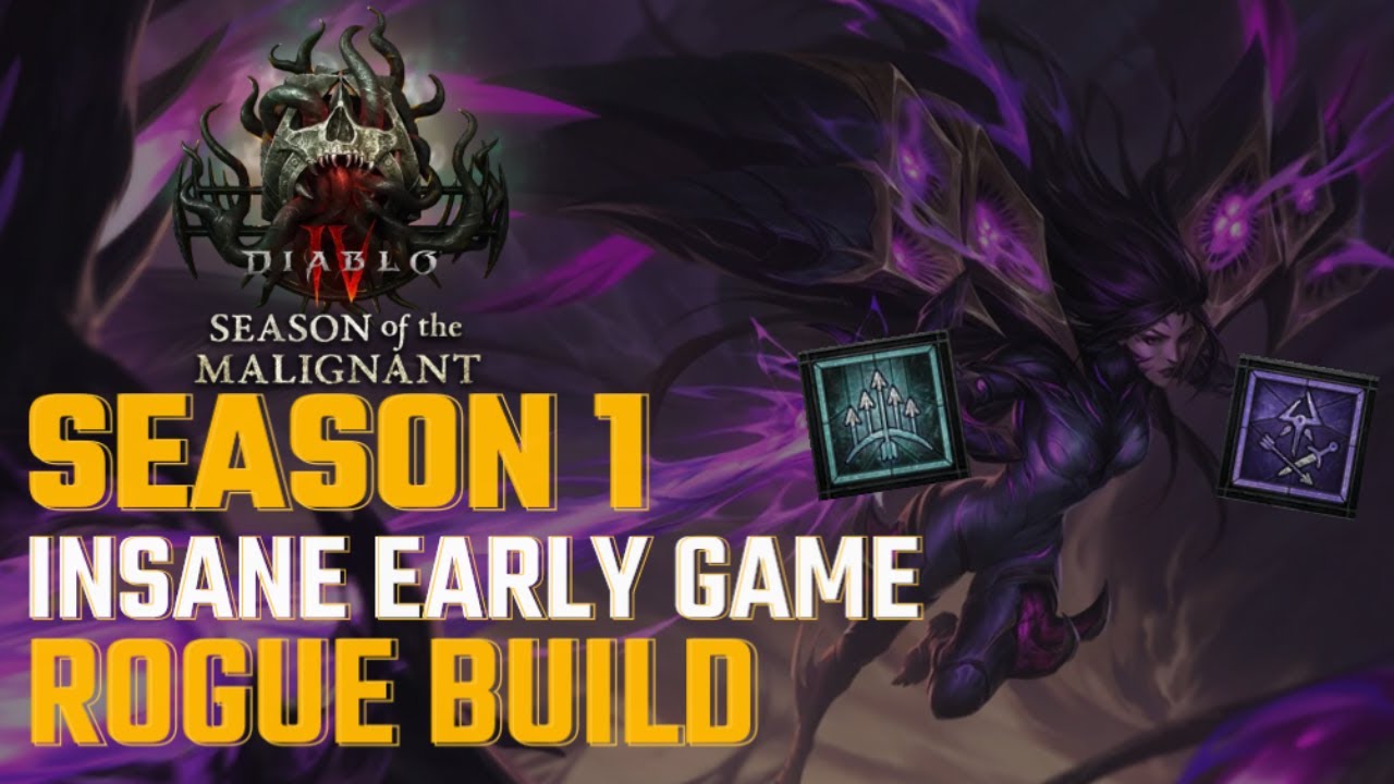 Diablo 4 - The Best Rogue LEVELING BUILD for Season 1 (Early Game Barrage Build Guide)